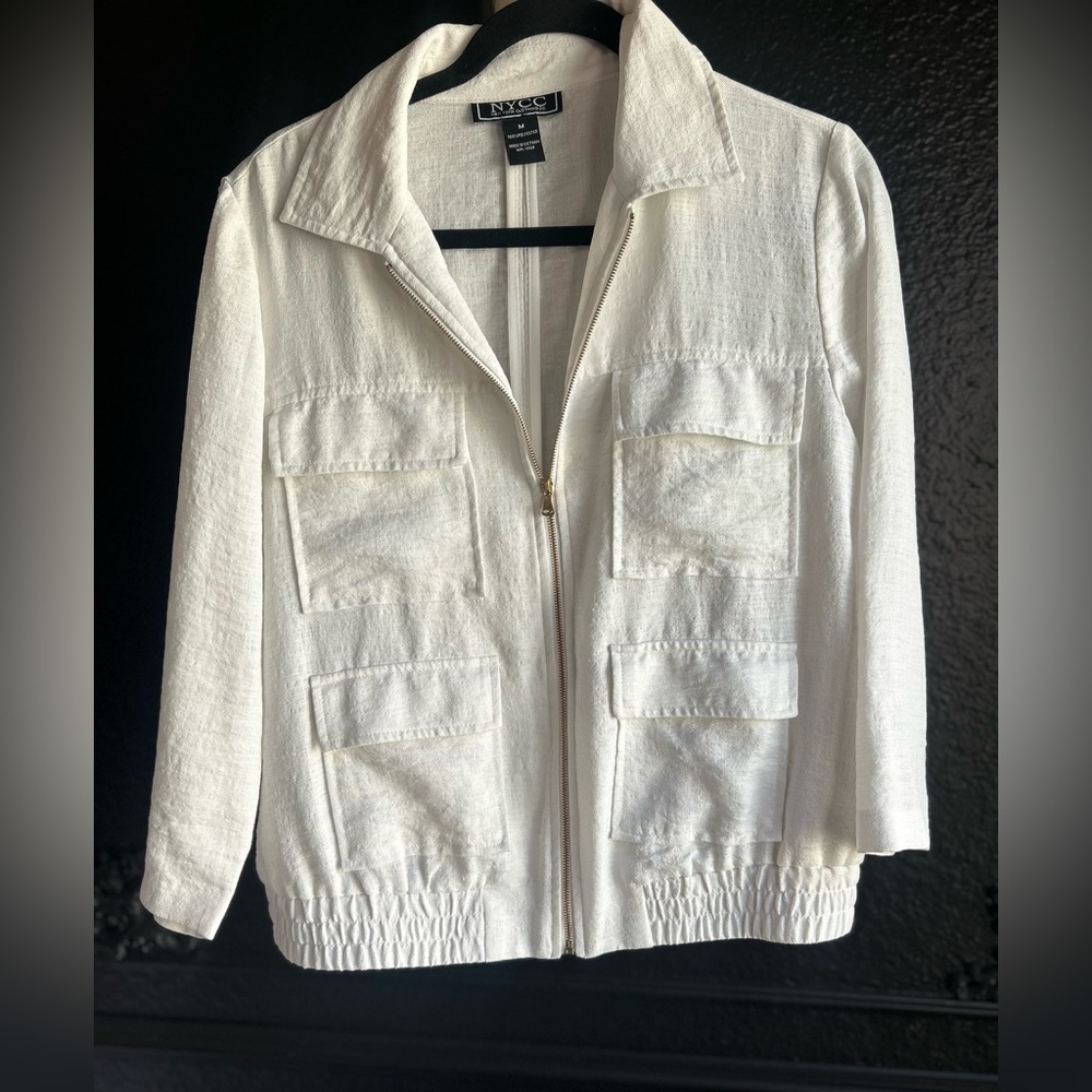 NYCC White Full-Zip Utility Style Jacket